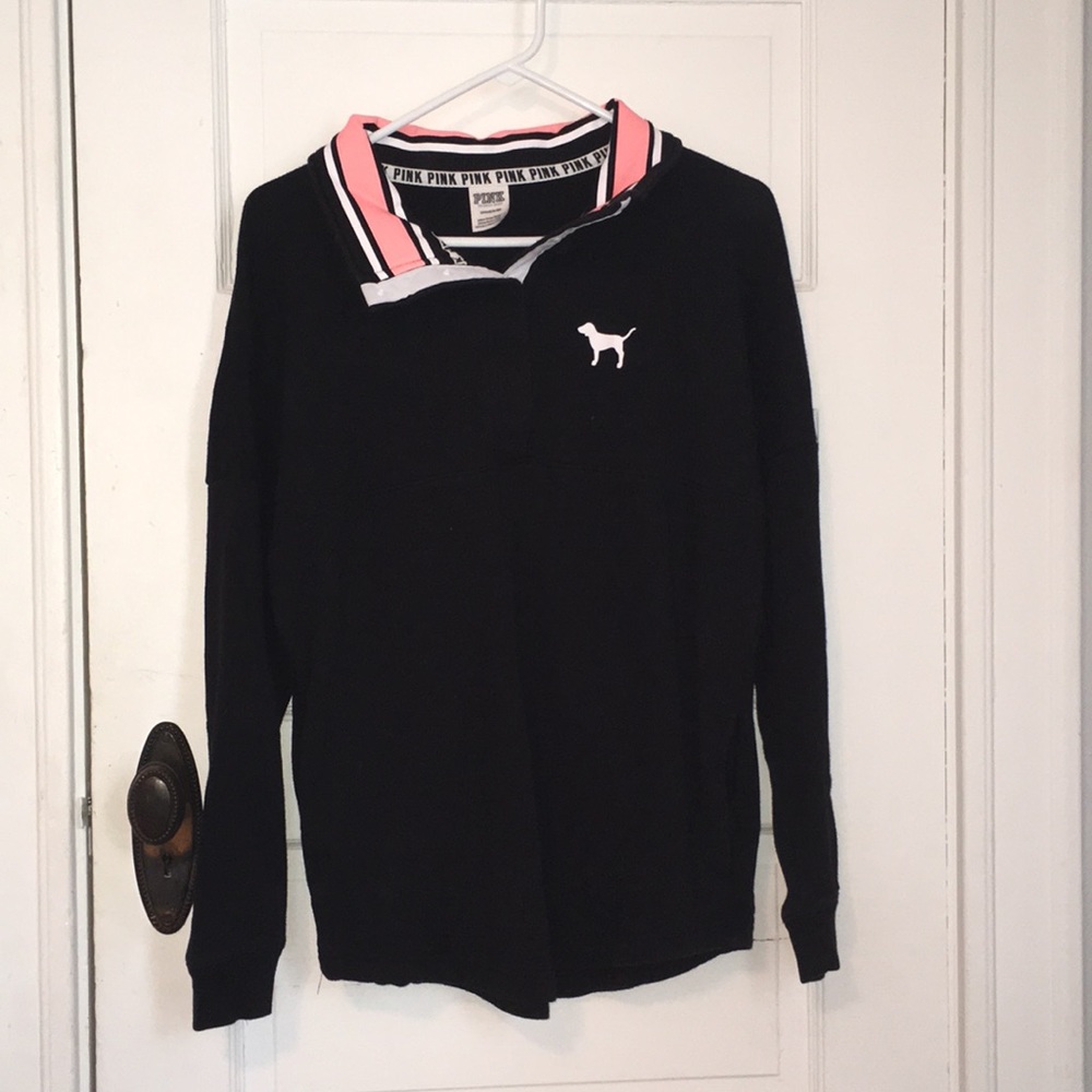 PINK collard sweatshirt